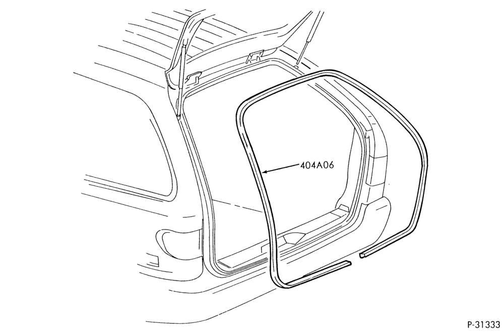 Схема ROOF-Liftgate weatherstrip - B/T 74