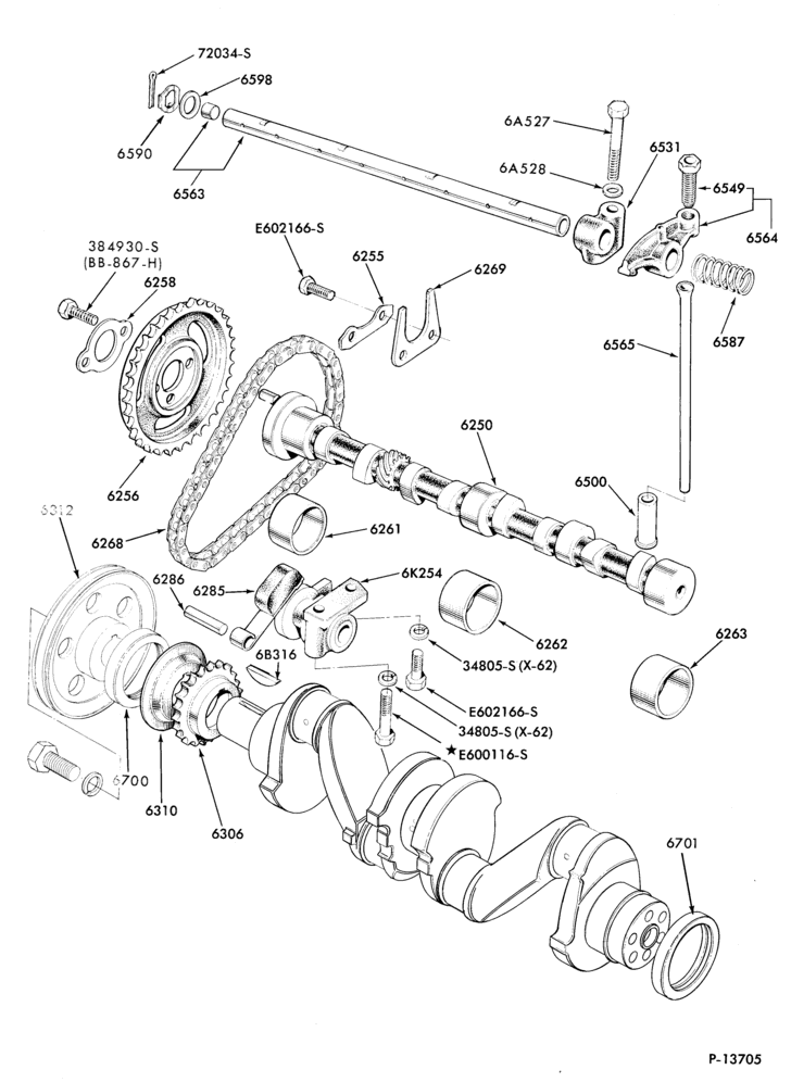 Схема 4 CYL. 1.6L (98 C.I.D.)-Camshaft and related parts