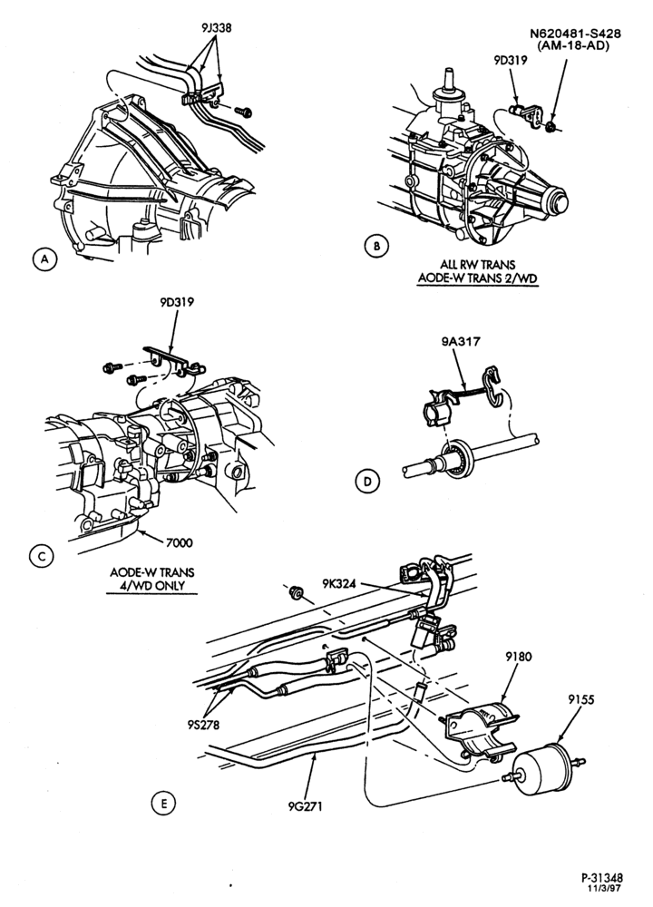 Схема 6 CYL. 4.2L - GAS-Fuel lines & related parts - Page C