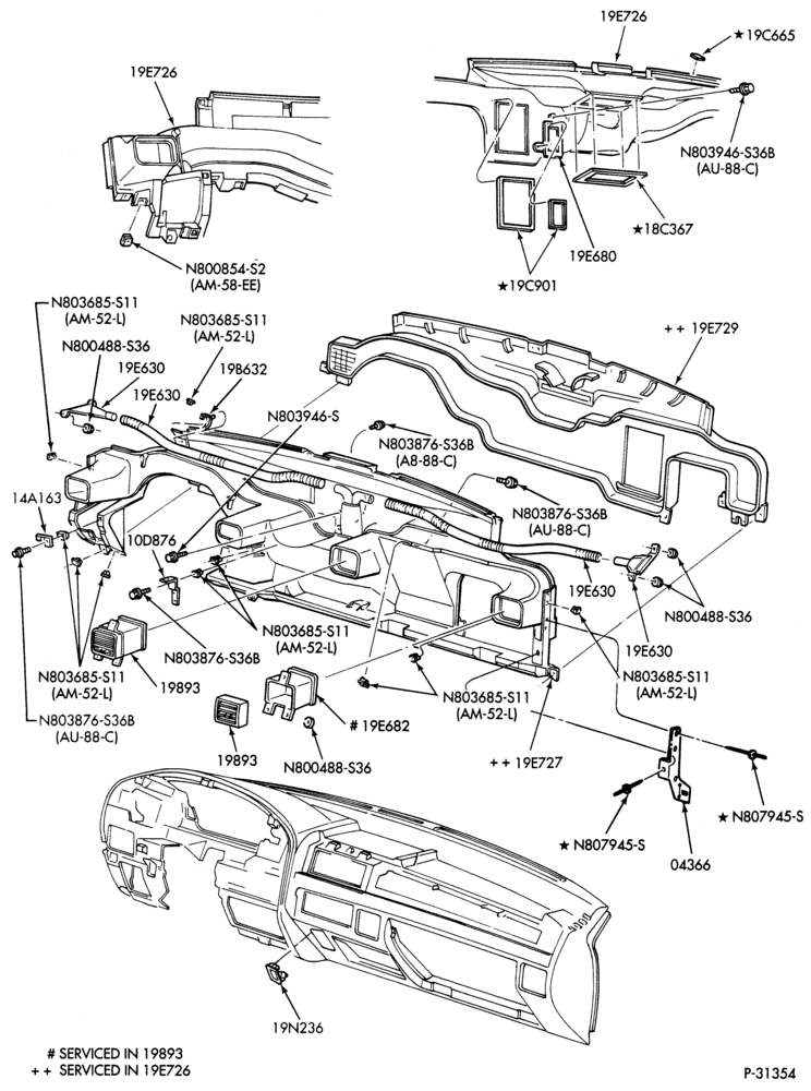 Схема HEATERS-Heater parts - passenger compartment - Page A-U150