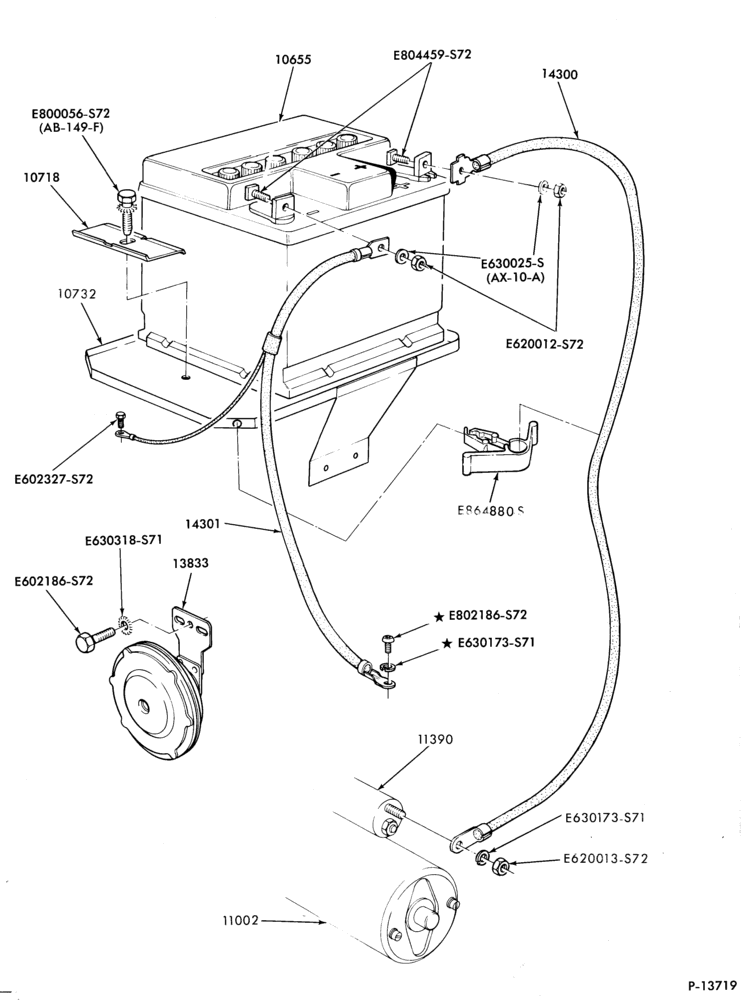 Схема ELECTRICAL SYSTEMS-Wiring system - horn, battery and related parts