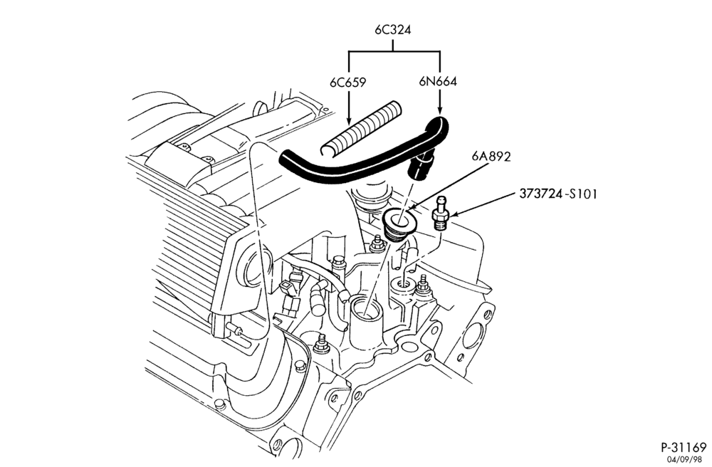 Схема 8 CYL. 5.0L-Emission reduction system-B