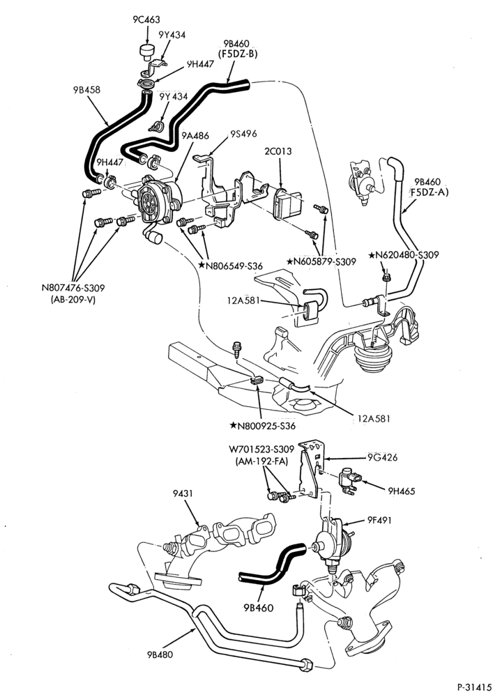 Схема 6 CYL. 3.0L - DOHC-Secondary air injection (Air)