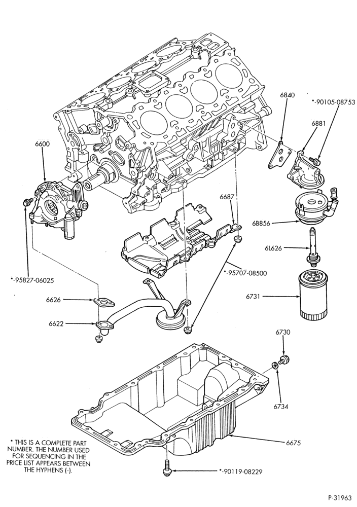 Схема 8 CYL. 3.4L - SHO-Oil pump, filter, cooler, pan & related parts