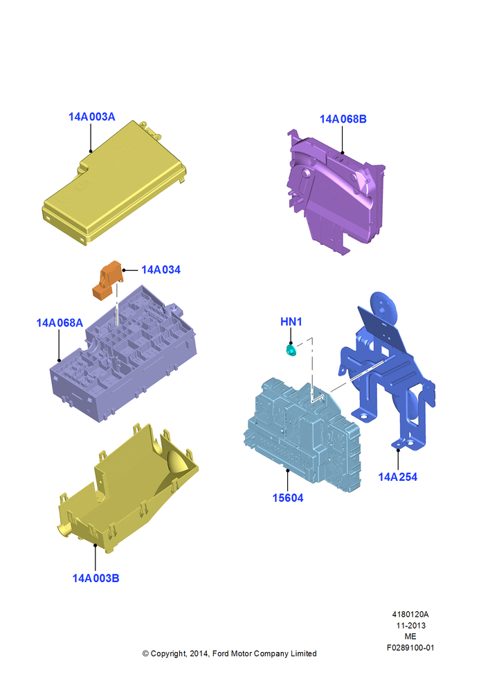 Схема Предохранители, Holders and Circuit Breakers, Page A; 21.04.2014–13.08.2019