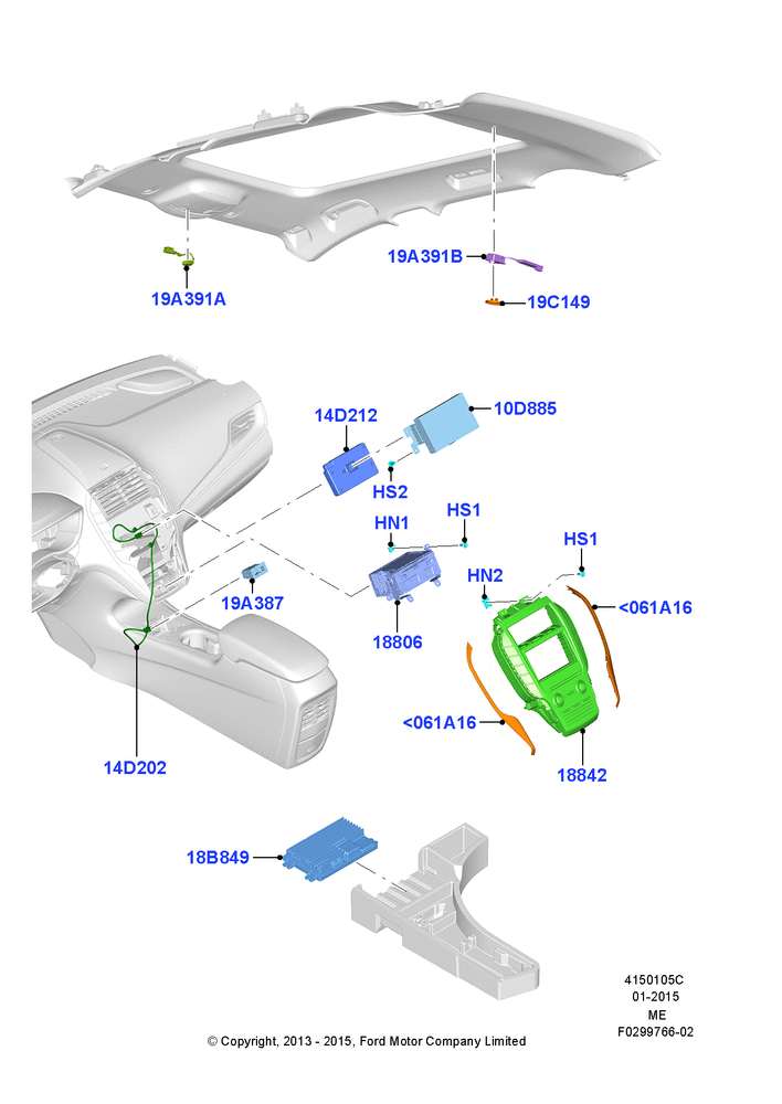 Схема Аудиооборудование (заводское), (-)"CHN", THXIII 14 Speaker W/o Sub Woofer; 21.04.2014–15.06.2015