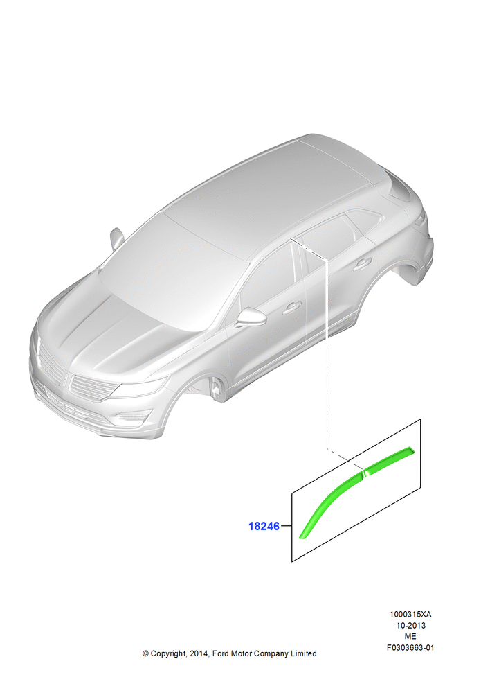 Схема Декор кузова — бок, Accessory, Side Window Deflectors; 21.04.2014–21.03.2016