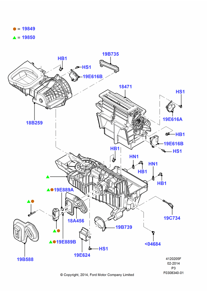 Схема Климат — наружные компоненты, With Automatic Air Conditioning; 08.03.2014