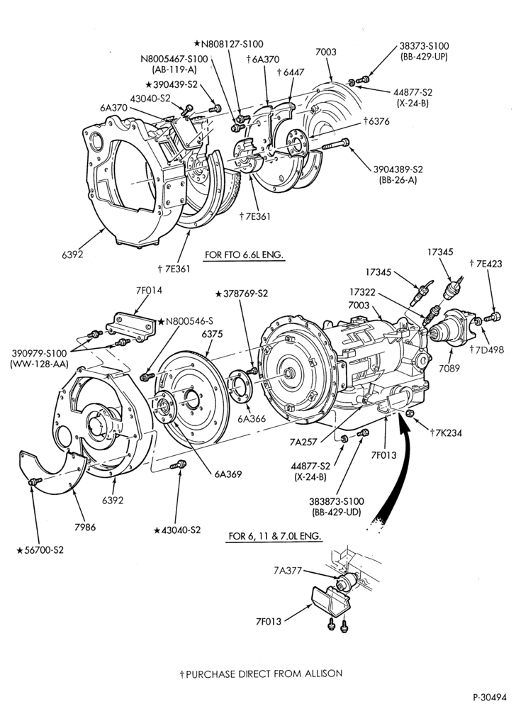 Схема AT 542 & AT 545-TRANSMISSION and CONVERTER - AT 545 and AT 542-F-FT600/900