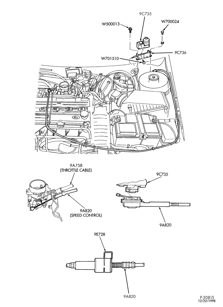 Схема 6 CYL. 2.5L-Speed control - engine compartment