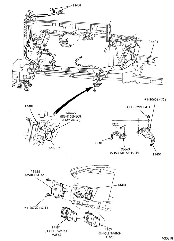 Схема ELECTRICAL SYSTEMS-Automatic headlamp controls & wiring