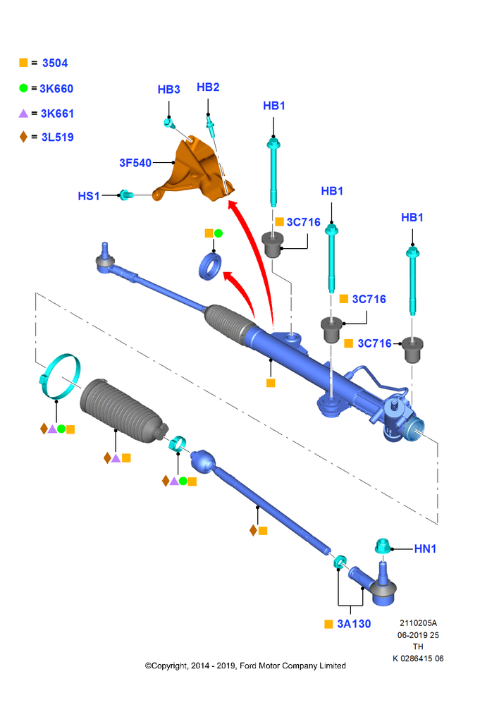 Схема Рулевой механизм, Hydraulic Power Steering; 21.04.2014