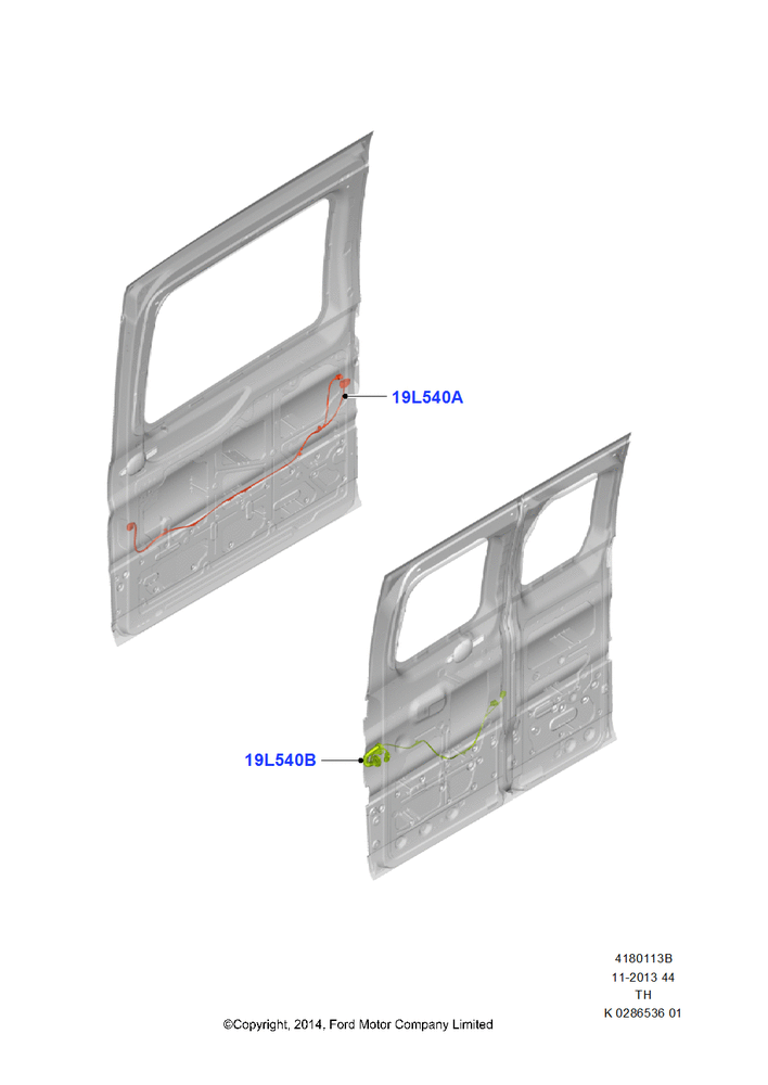 Схема Проводка дверей, Side load Door; 21.04.2014