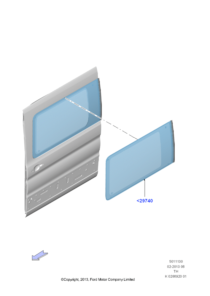Схема SLIDING DOOR GLASS, With Dual Side Load Doors, With Kerbside Side Load Doors; 21.04.2014