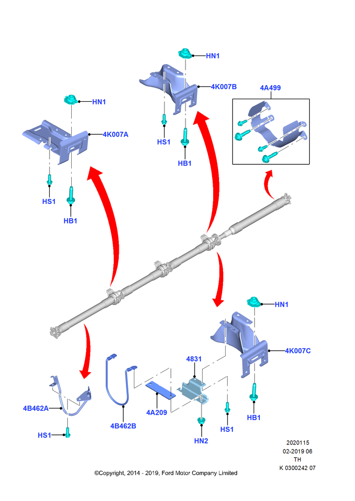 Схема Rear Drive Shaft Support; 21.04.2014