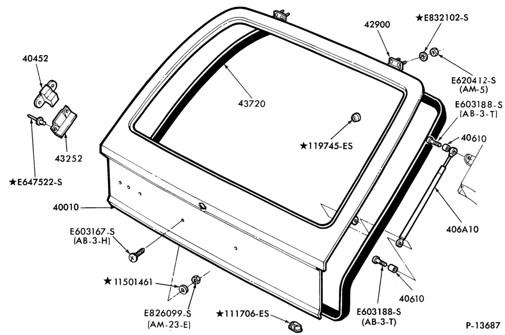 Схема LIFT/TAILGATE, LUGGAGE & BACK WINDOW-Liftgate parts - hinges
