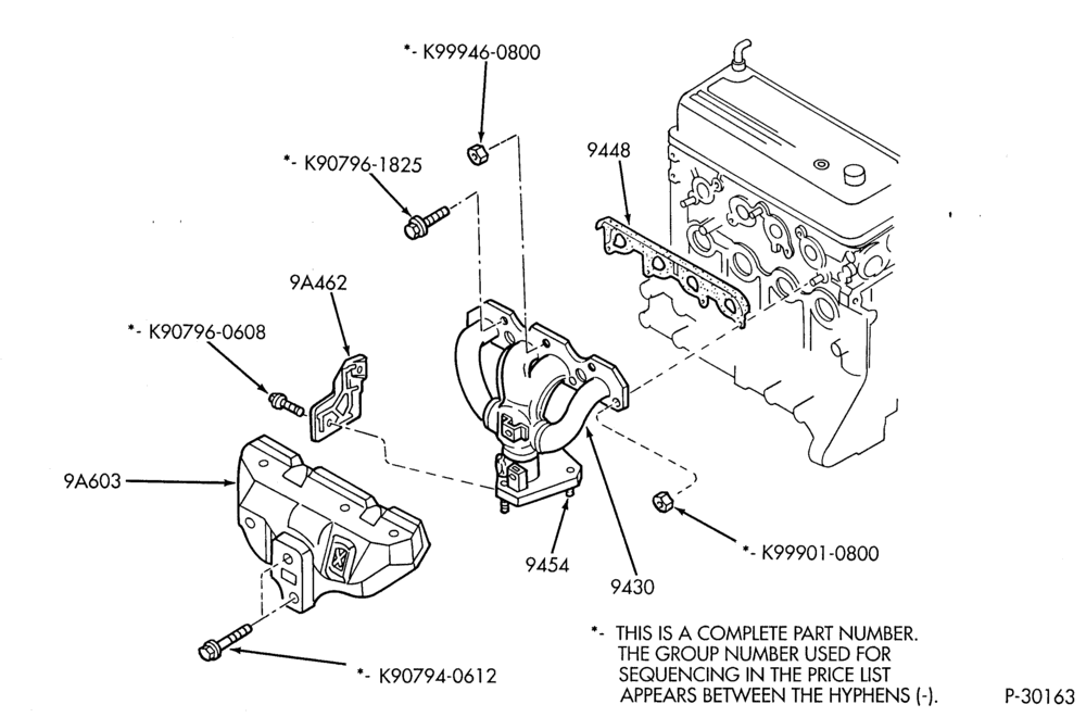 Схема FUEL SYSTEM AND CALIBRATION-Manifold installation - exhaust manifold