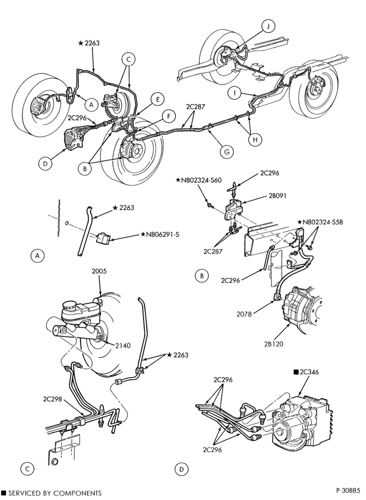 Схема BRAKES-Disc brake system - B/T 74 - with anti-lock - Page A