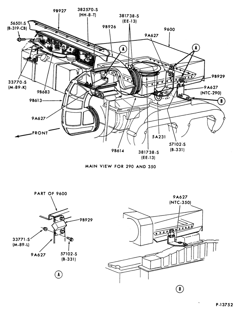 Схема CUMMINS NH, NHC, NTC, PT-(dry type) CL-CLT900- (NTC-290, NTC-350)-engine mounted (Farr)