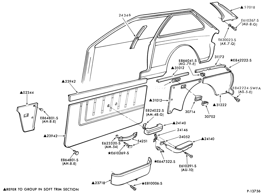 Схема SOFT, INTERIOR TRIM-Interior trim parts - panels