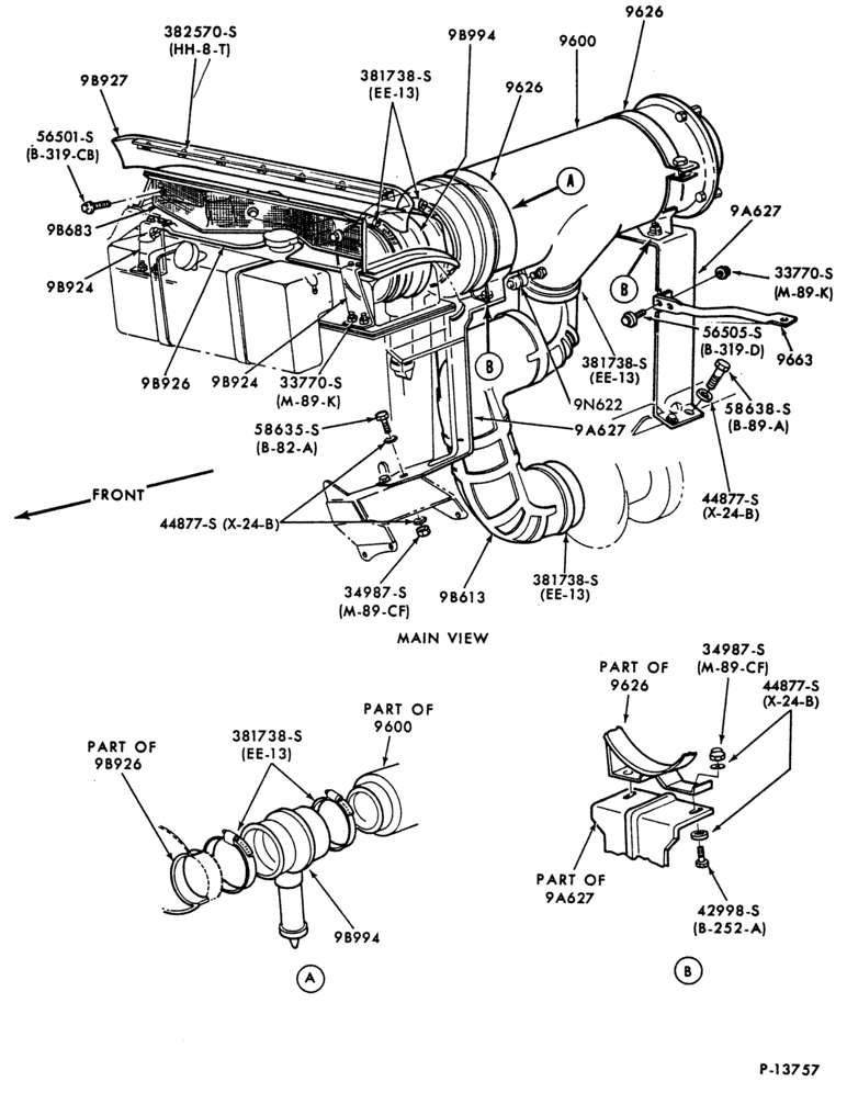 Схема CATERPILLAR 3406-(dry type) CL-CLT900-engine mounted (Donaldson)