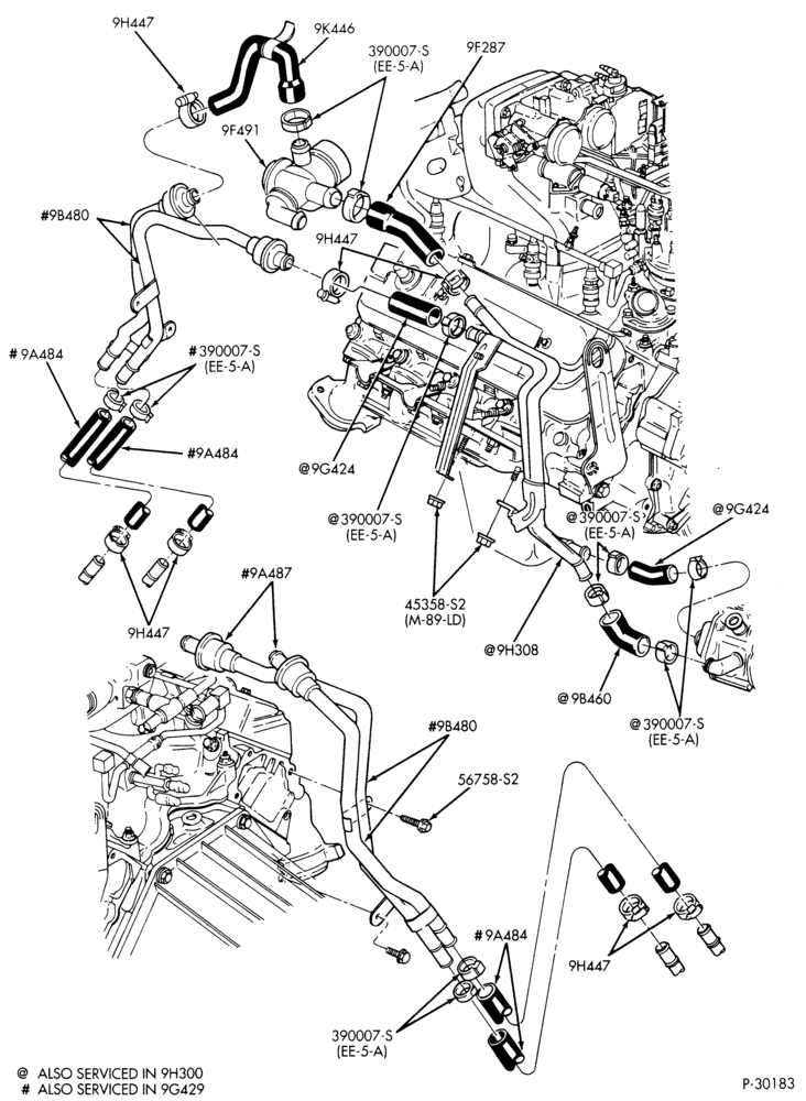 Схема 8 CYL. 7.5L - GAS-Secondary air injection (air) - Page A