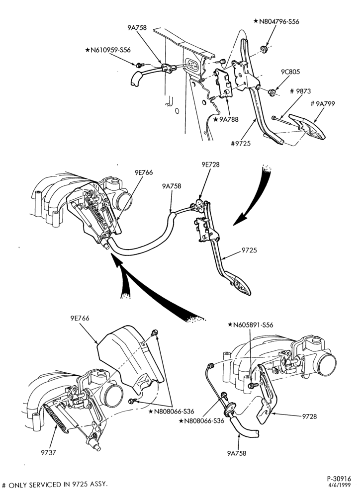 Схема 6 CYL. 3.0L - EXC. DOHC-Accelerator linkage