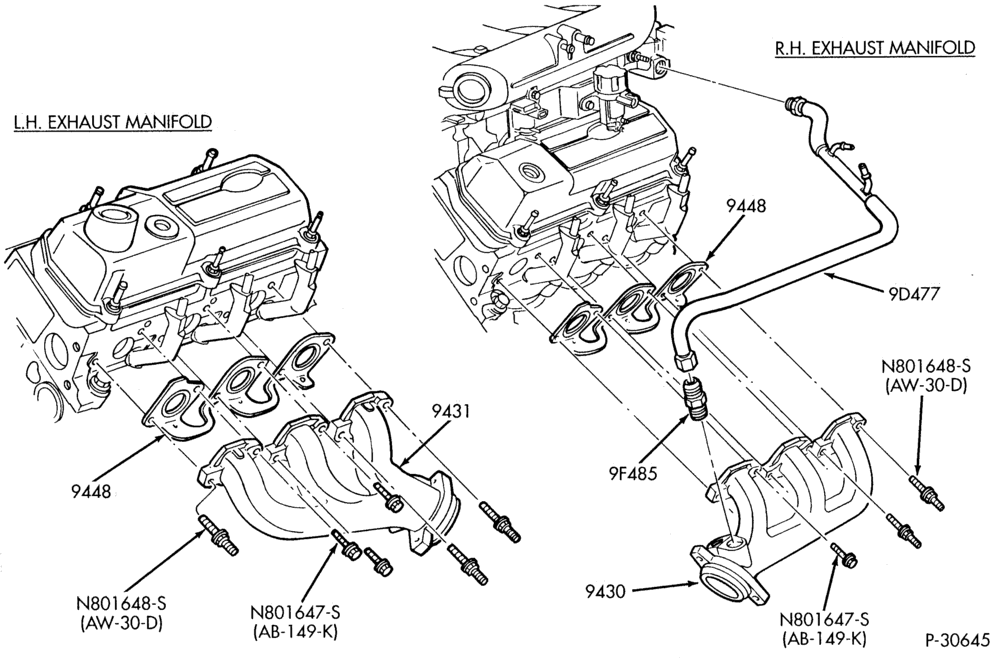 Схема 6 CYL. 4.2L - GAS-Manifold & related parts
