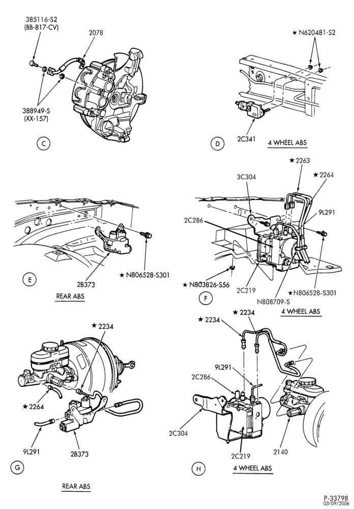 Схема BRAKES-Brake anti-lock system - 4x2 - Page B-R