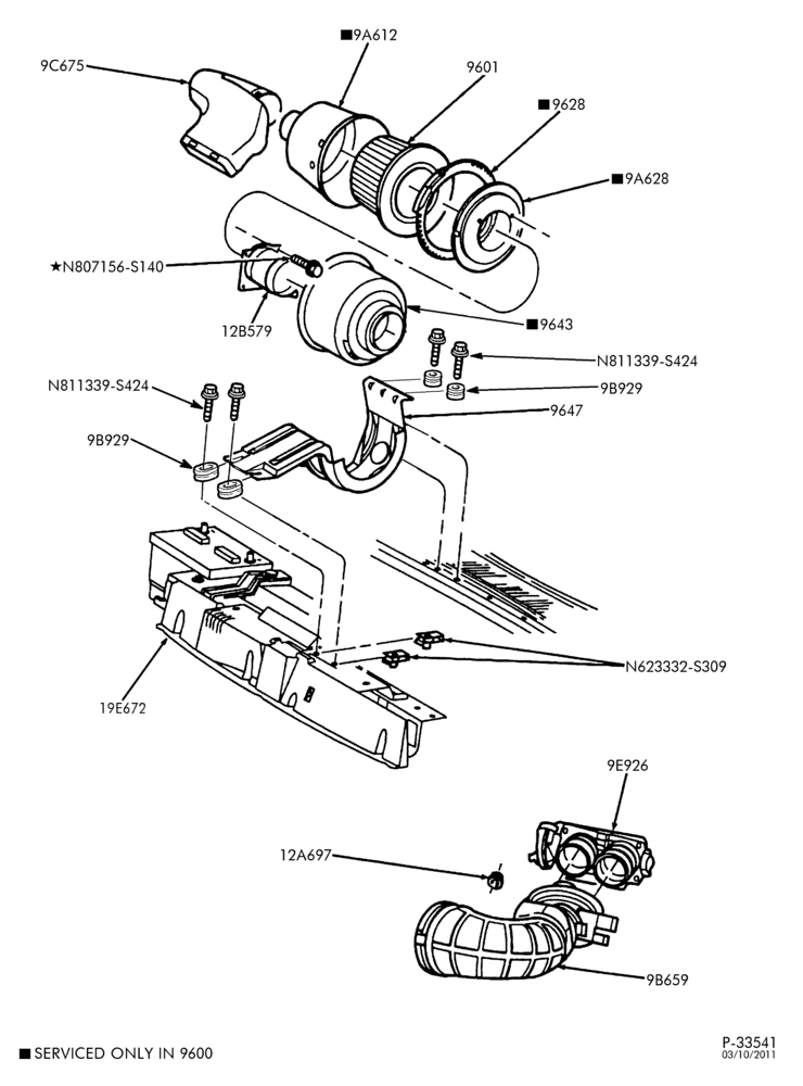 Схема 10 CYL. 6.8L-Air cleaner & related parts