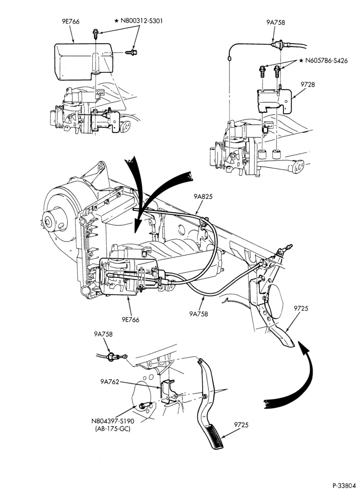 Схема 6 CYL. 3.0L - EXC. SOHC-Accelerator linkage