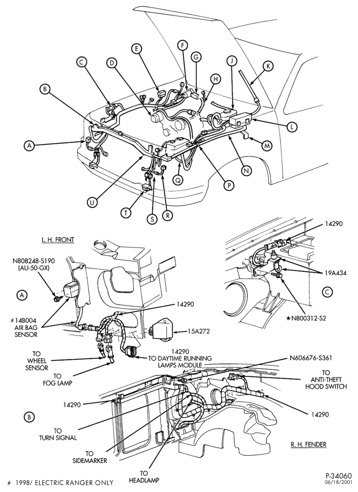 Схема ELECTRICAL SYSTEMS-Wiring system - engine compt. - Page A-R