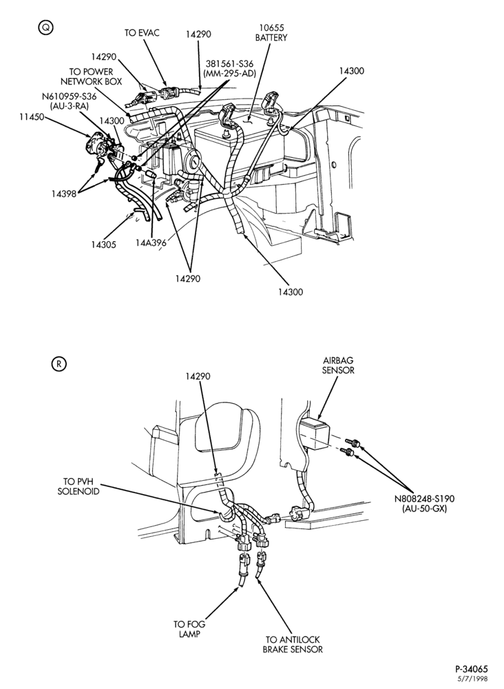 Схема ELECTRICAL SYSTEMS-Wiring system - engine compt. - Page F-R