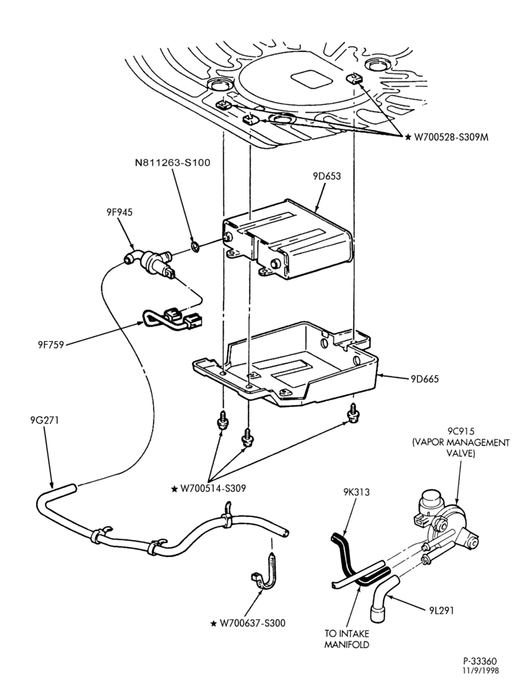 Схема 4 CYL. 2.0L-Fuel vapor canister & related parts - Page A