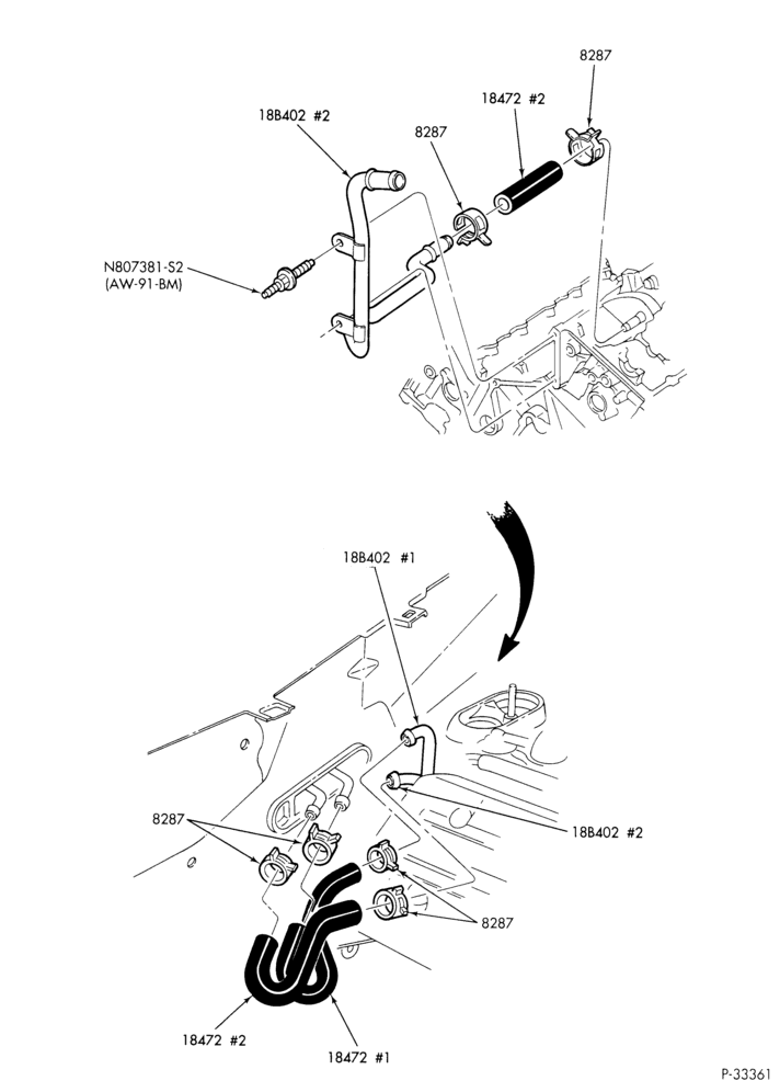 Схема HEATERS-Heater hoses & related parts