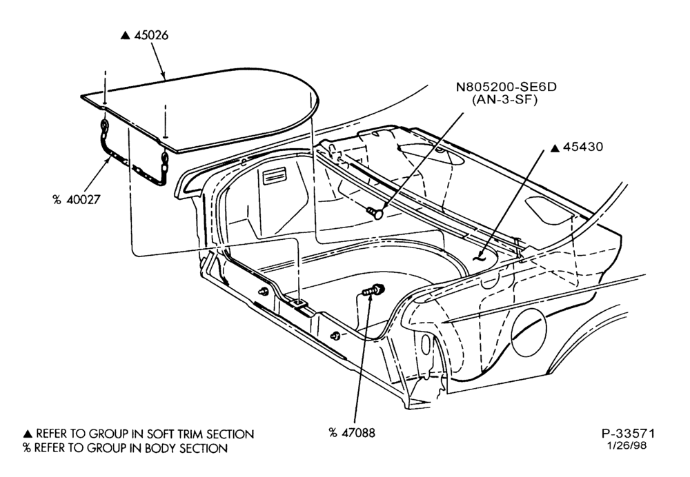 Схема SOFT, INTERIOR TRIM-Luggage compartment trim - trim panels