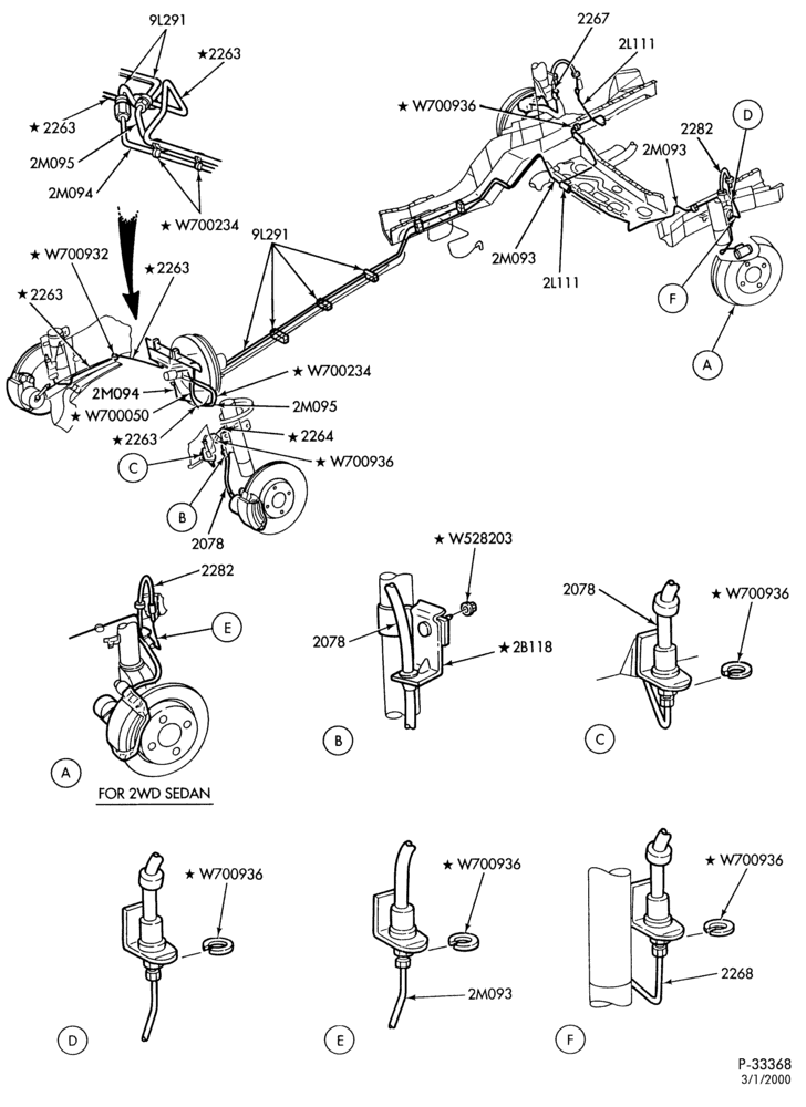 Схема BRAKES-Disc brake system - with rear drum brakes - without ABS