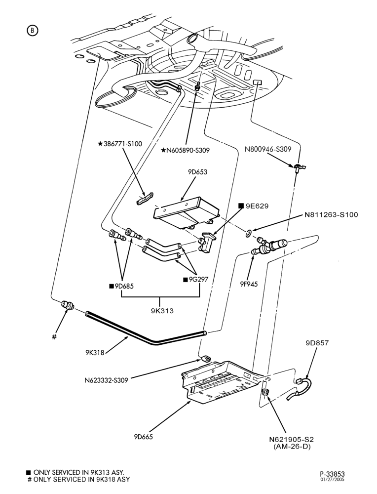 Схема 6 CYL. 3.0L - DOHC-Fuel system - vapor canister - Page B