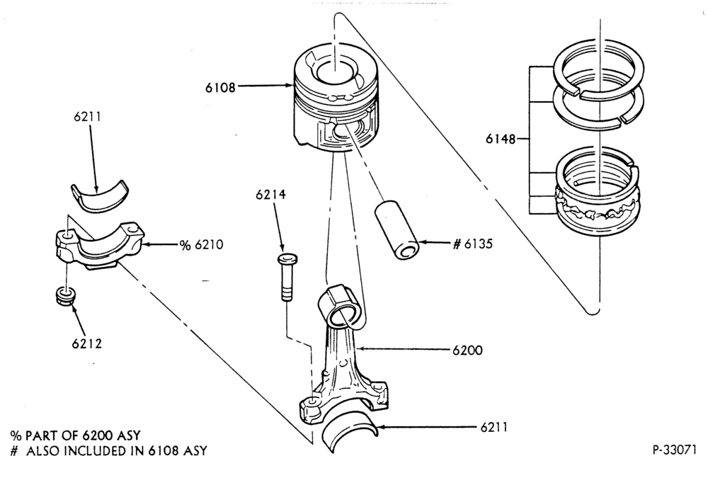 Схема 6 CYL. 3.8L - EXC. S/C-Piston & connecting rod