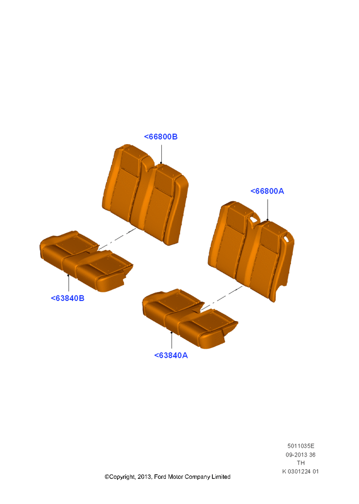 Схема Подушки и обогрев задних сидений, Less Fifth Row Seating, With 4th Row Bench Seat (4 Pass.), With 5th Row Bench Seat, Fifth Row Double/Double Seat; 05.05.2014