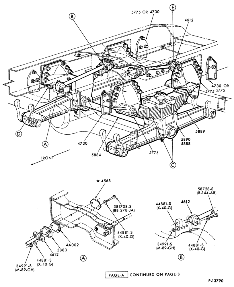 Схема Задняя подвеска (пружины, амортизаторы)-Springs and shock absorbers- Hendrickson - Page A-FT800/900