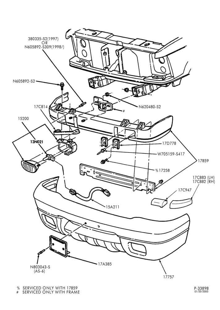 Схема BUMPERS-Front bumper parts-BN
