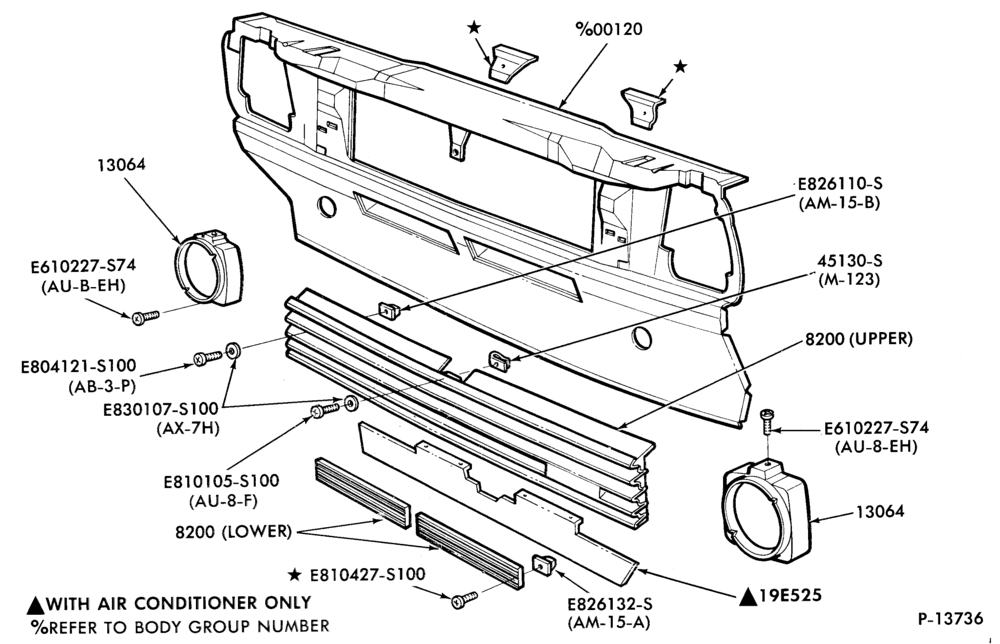 Схема Радиатор, GRILL AND COOLING-RADIATOR GRILLE