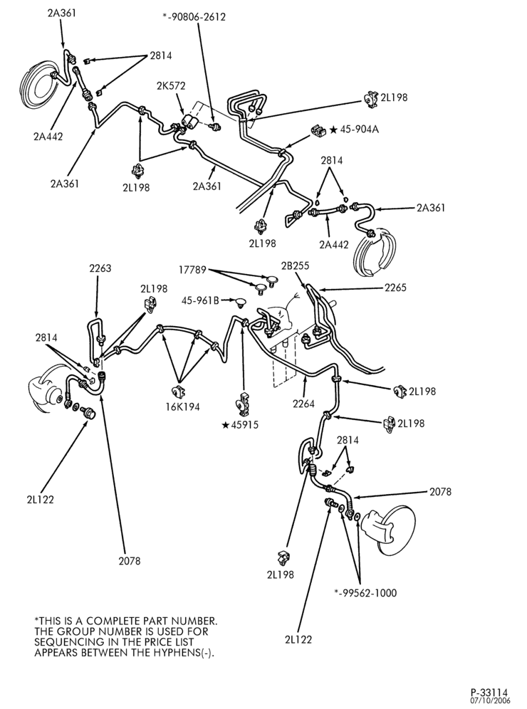 Схема BRAKES-Disc brake system - with drum brake - without ABS