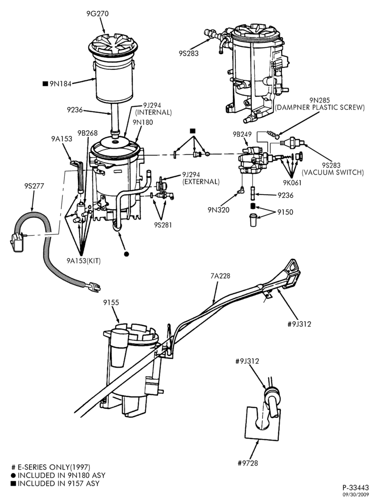 Схема 8 CYL. 7.3L - DIESEL-Fuel filter, water separator & heater service kit