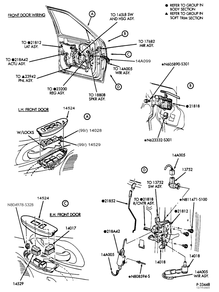 Схема ELECTRICAL SYSTEMS-Wiring system - power door locks, window controls & related parts - Page A-TN