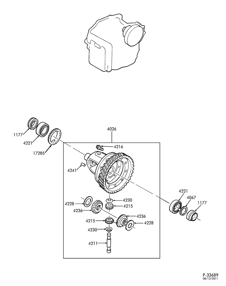 Схема DRIVESHAFT-Transaxle differential & related parts - A/T - 6 cyl. 2.5L