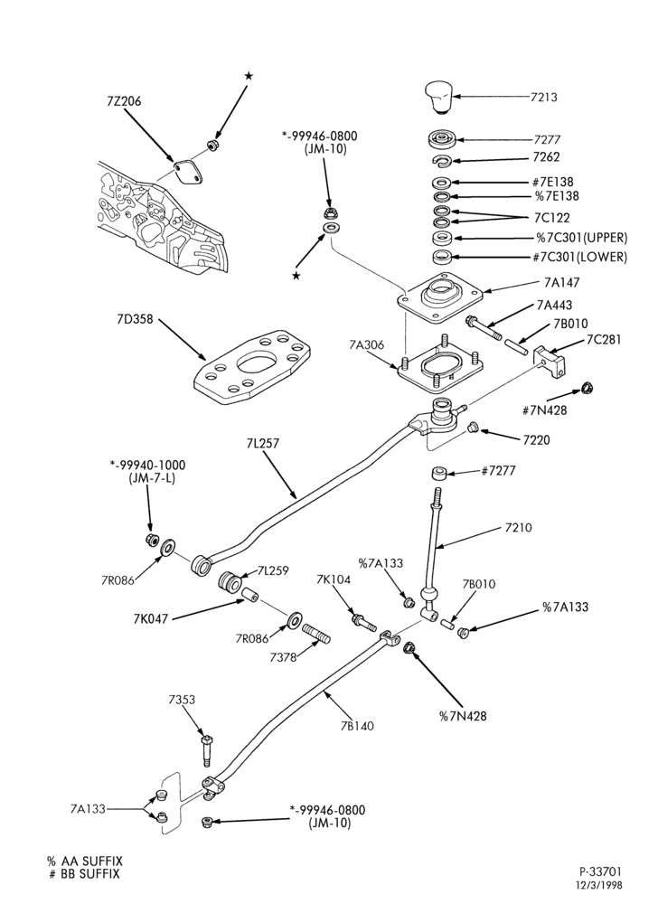 Схема EXTERNAL PARTS-Gearshift mechanism - floor mounted-All