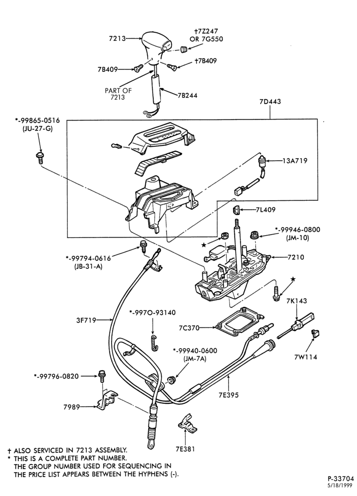 Схема CD4E TYPE - EXTERNAL PARTS-Shift mechanism - floor or console mounted