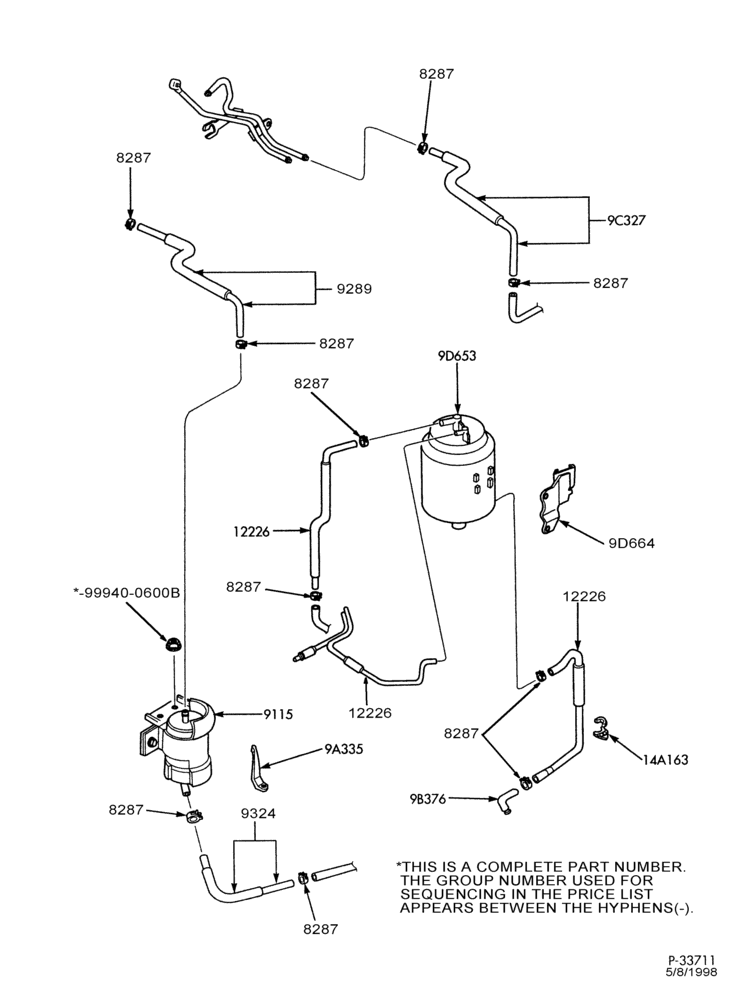 Схема 6 CYL. 2.5L-Fuel vapor canister, filter & related parts